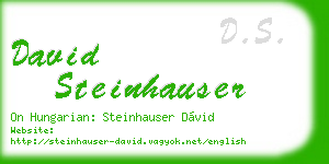 david steinhauser business card